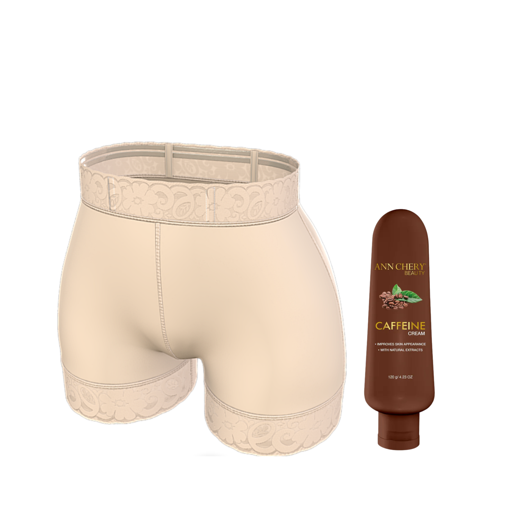 Pack Fessier Galbé – Shorty remonte-fesses + Crème à la caféine